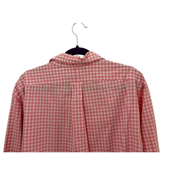 Ralph Lauren Custom Fit Mens Shirt XXL Pink Gingham Check Green Pony Preppy - Picture 6 of 10
